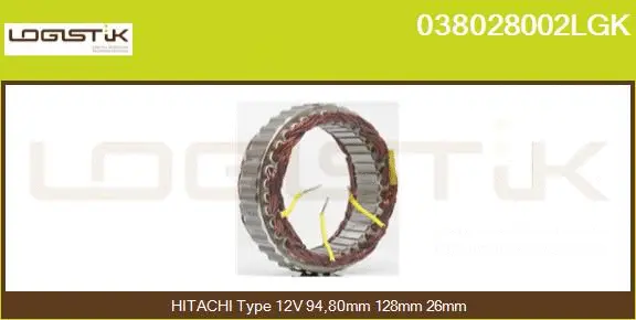 Stator, alternator (038028002LGK)