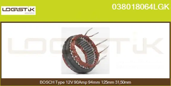 Stator, alternator (038018064LGK)