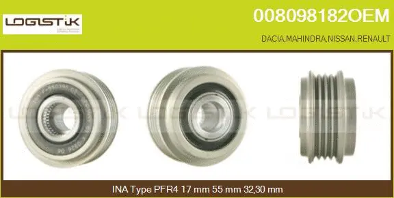 Belt Pulley, alternator (008098182OEM)