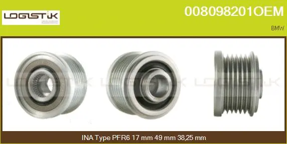 Belt Pulley, alternator (008098201OEM)