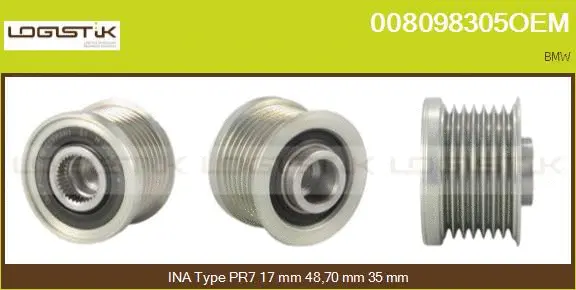 Belt Pulley, alternator (008098305OEM)