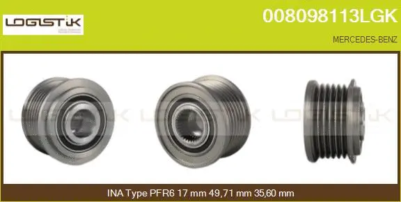 Belt Pulley, alternator (008098113LGK)