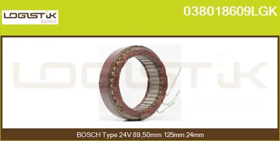 Stator, alternator (038018609LGK)