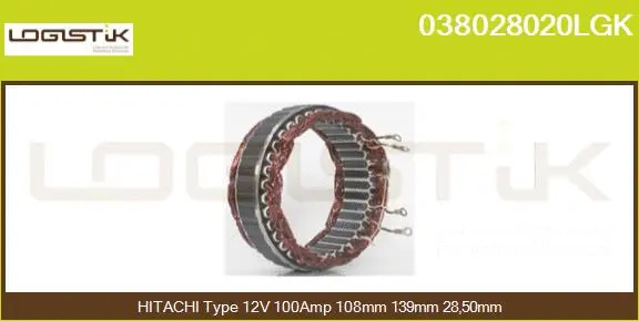Stator, alternator (038028020LGK)