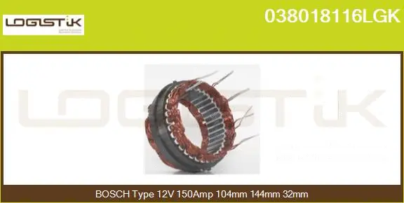 Stator, alternator (038018116LGK)