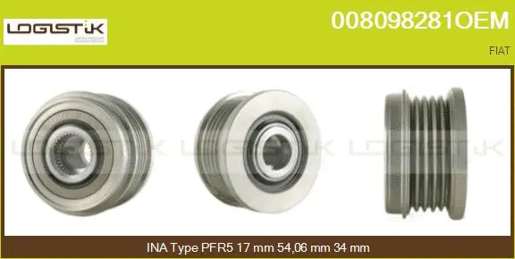 Belt Pulley, alternator (008098281OEM)