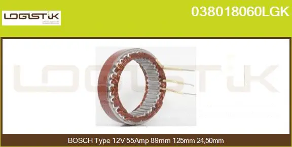 Stator, alternator (038018060LGK)