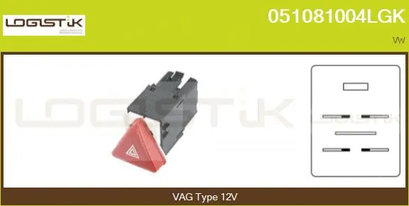 Hazard Warning Light Switch (051081004LGK)