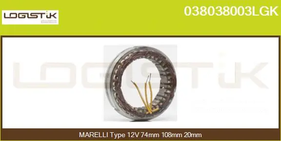 Stator, alternator (038038003LGK)