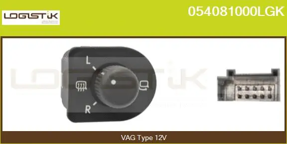 Switch, exterior rearview mirror adjustment (054081000LGK)