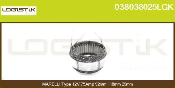 Stator, alternator (038038025LGK)