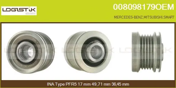 Belt Pulley, alternator (008098179OEM)
