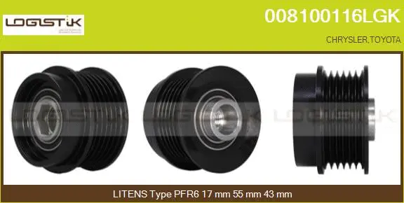 Belt Pulley, alternator (008100116LGK)