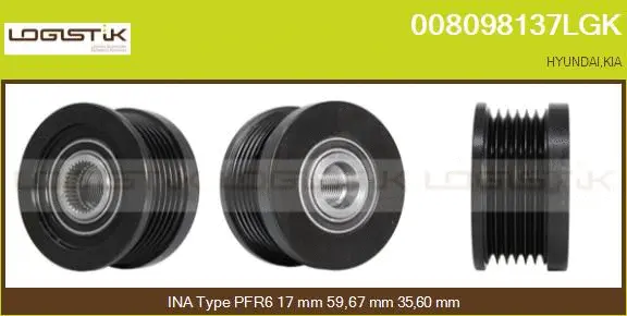 Belt Pulley, alternator (008098137LGK)