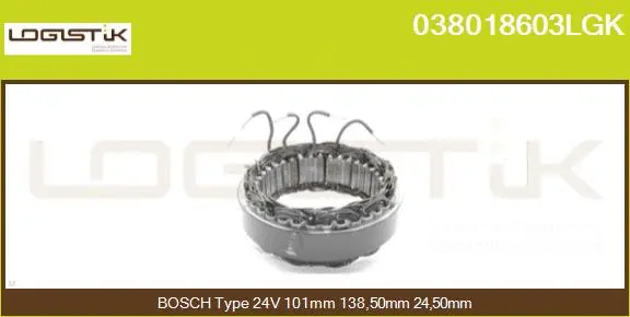 Stator, alternator (038018603LGK)