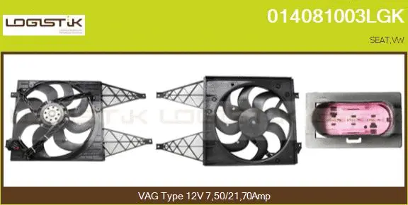 Electric Motor, radiator fan (014081003LGK)