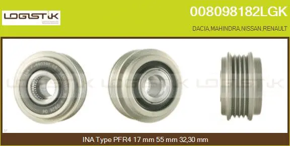 Belt Pulley, alternator (008098182LGK)