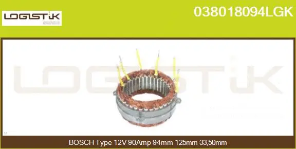 Stator, alternator (038018094LGK)