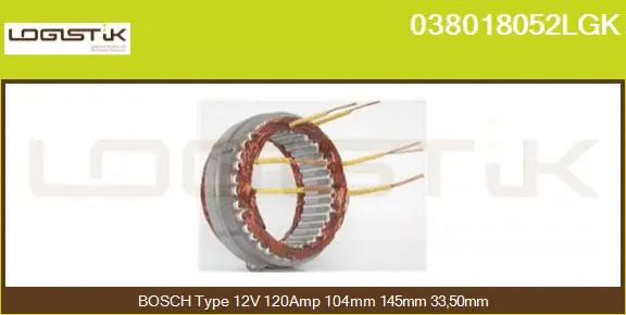 Stator, alternator (038018052LGK)