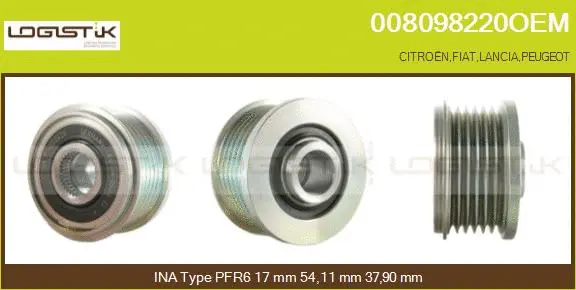 Belt Pulley, alternator (008098220OEM)