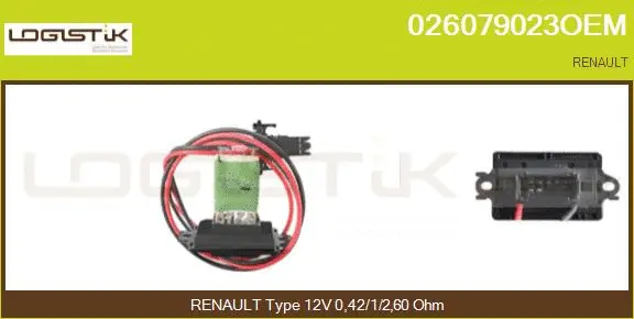 Resistor, interior blower (026079023OEM)