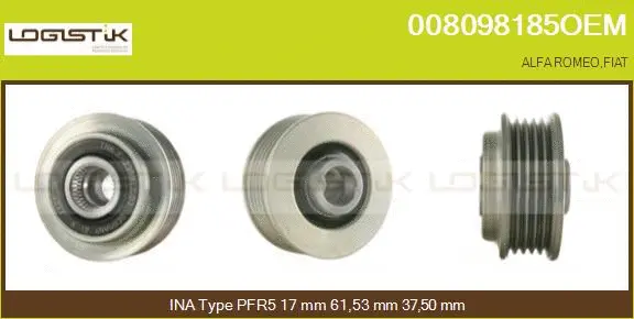 Belt Pulley, alternator (008098185OEM)