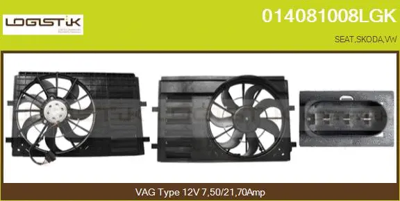 Electric Motor, radiator fan (014081008LGK)