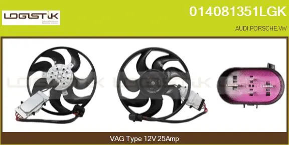 Fan, engine cooling (014081351LGK)