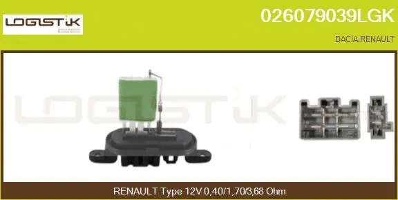 Resistor, interior blower (026079039LGK)