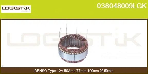 Stator, alternator (038048009LGK)