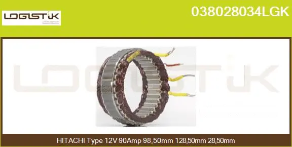 Stator, alternator (038028034LGK)