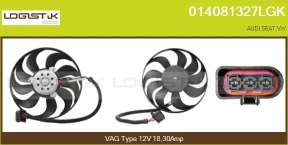 Fan, engine cooling (014081327LGK)