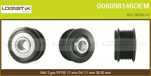 Belt Pulley, alternator (008098146OEM)