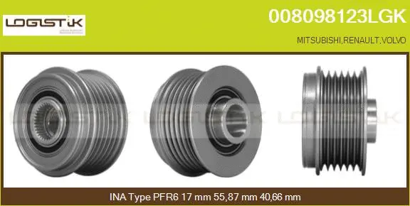 Belt Pulley, alternator (008098123LGK)