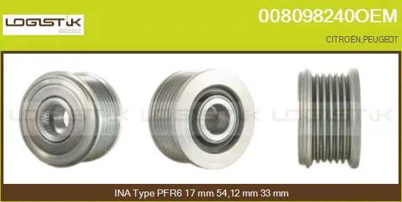 Belt Pulley, alternator (008098240OEM)