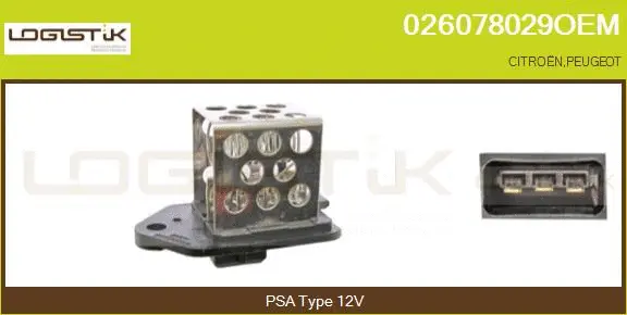 Series resistor, electric motor (radiator fan) (026078029OEM)