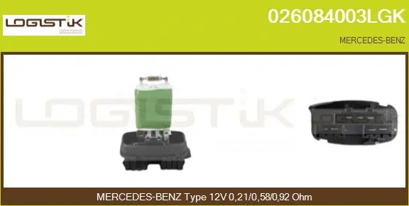 Resistor, interior blower (026084003LGK)