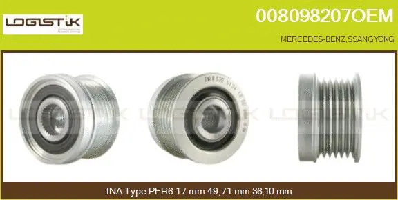 Belt Pulley, alternator (008098207OEM)