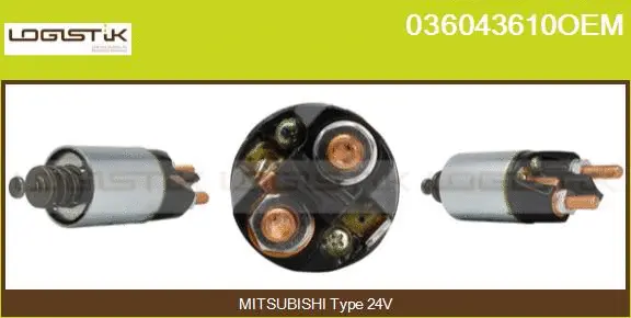 Solenoid Switch, starter (036043610OEM)