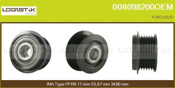 Belt Pulley, alternator (008098200OEM)