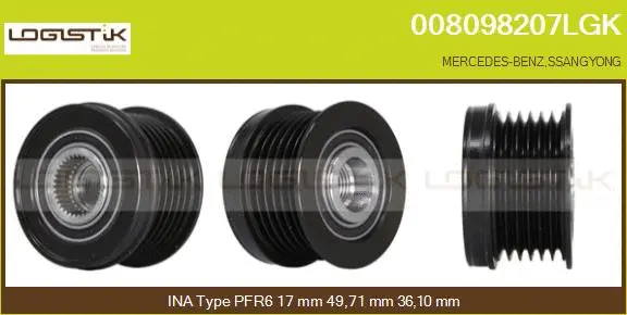 Belt Pulley, alternator (008098207LGK)