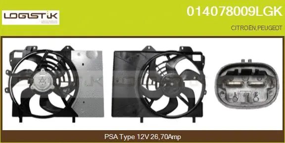 Electric Motor, radiator fan (014078009LGK)
