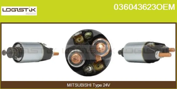 Solenoid Switch, starter (036043623OEM)