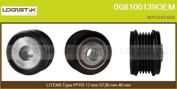 Belt Pulley, alternator (008100139OEM)