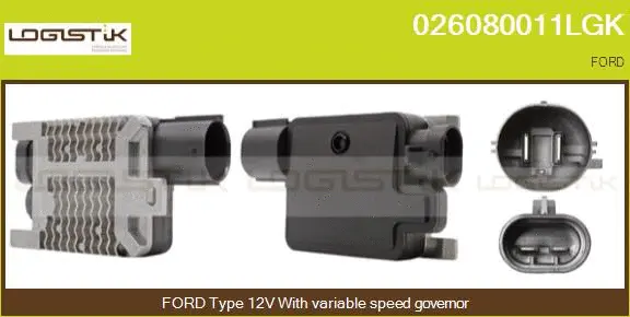 Series resistor, electric motor (radiator fan) (026080011LGK)