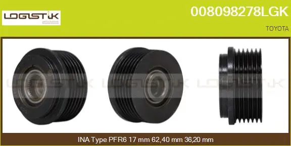 Belt Pulley, alternator (008098278LGK)