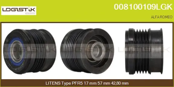 Belt Pulley, alternator (008100109LGK)