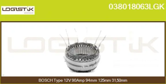 Stator, alternator (038018063LGK)