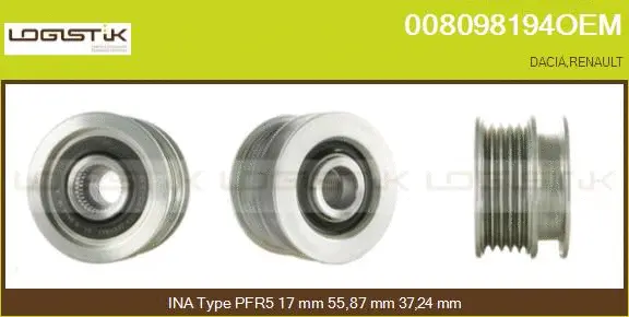 Belt Pulley, alternator (008098194OEM)