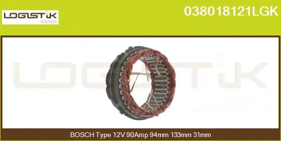 Stator, alternator (038018121LGK)